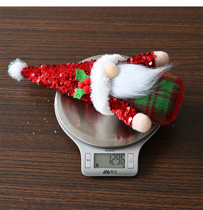 Christmas Decorations Sequin Cap Faceless Doll Ornaments