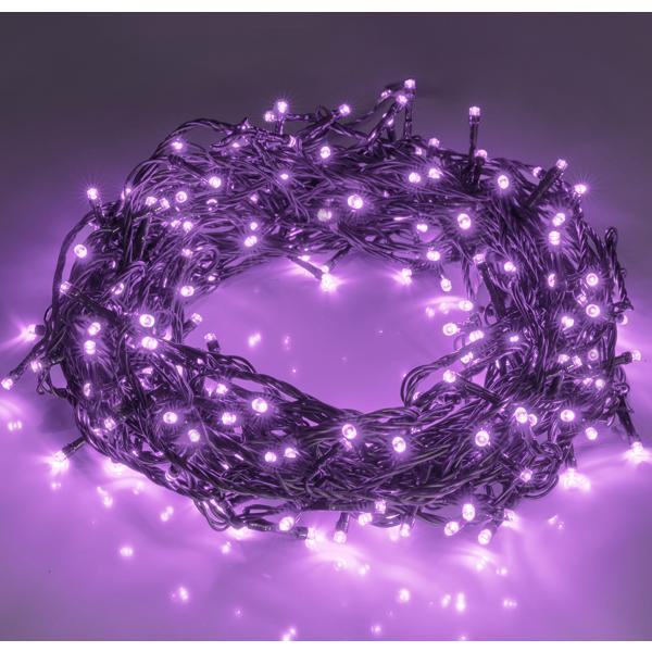 200pcs 66ft Halloween Fairy String Lights 8 Lighting Modes Mini Plug-in String Lights Indoor And Outdoor Christmas Garden Wedding Party Decoration Purple
