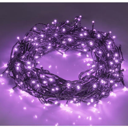 200pcs 66ft Halloween Fairy String Lights 8 Lighting Modes Mini Plug-in String Lights Indoor And Outdoor Christmas Garden Wedding Party Decoration Purple
