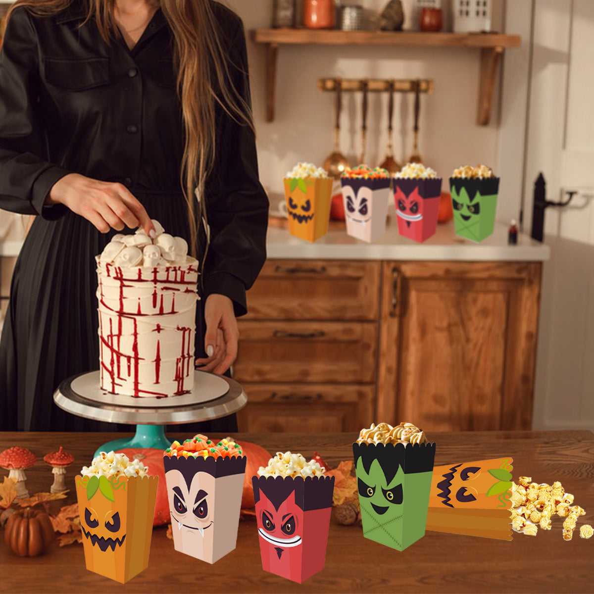 12Pcs Halloween Popcorn Box