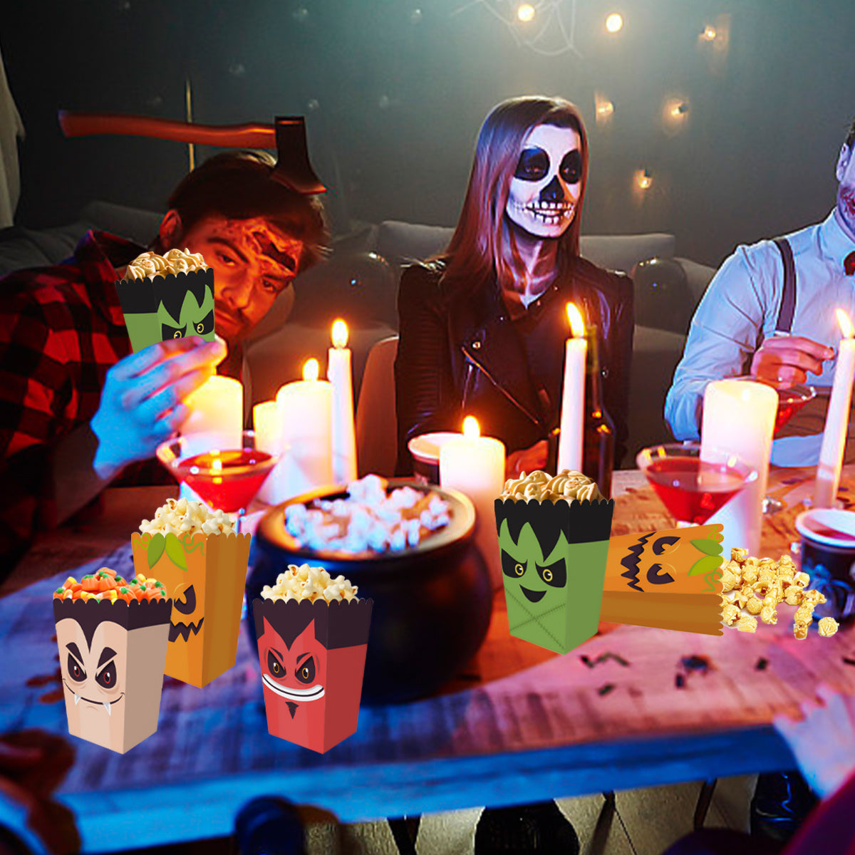 12Pcs Halloween Popcorn Box