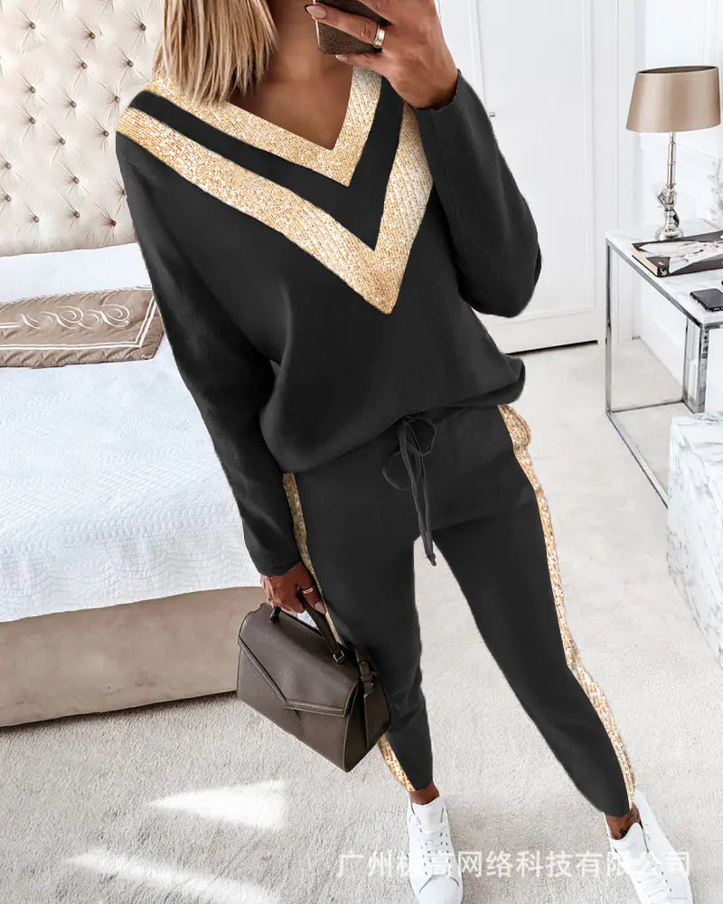 2021 Women's Casual Long Sleeve Hoodie and Pants Set