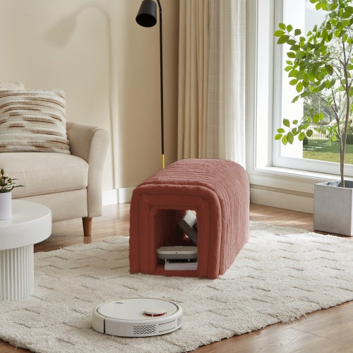 Ottoman Storage Bench Pet Supplies Corduroy Bench Cat's Nest To Hide For The Living Room, Entryway And Bedroom