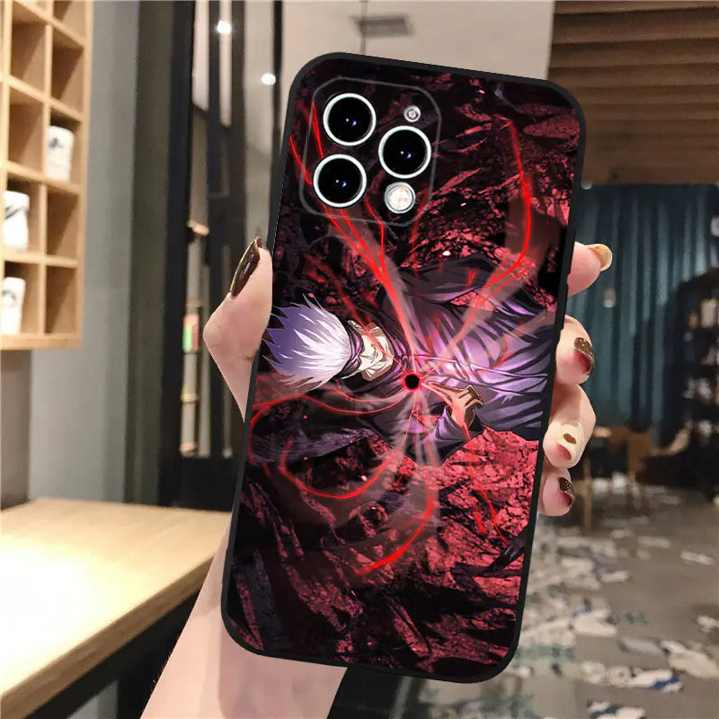 Anime Cartoon Phone Case for iPhone 15 (Jujutsu Kaisen)