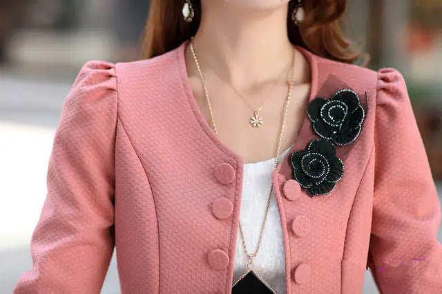 Korean Style Slim Fit Casual Blazer for Women