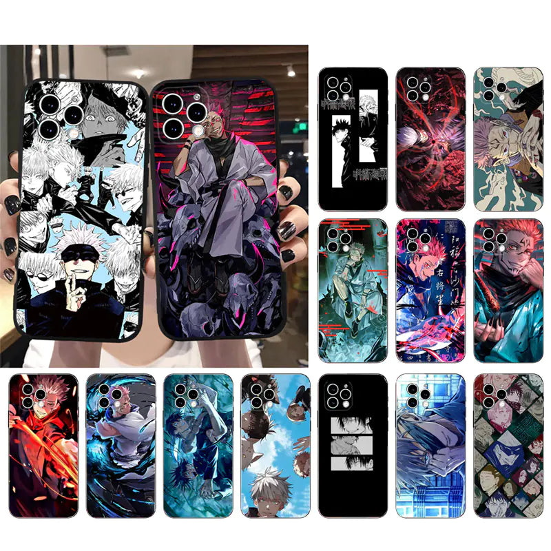 Anime Cartoon Phone Case for iPhone 15 (Jujutsu Kaisen)