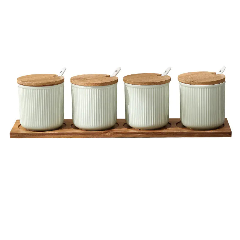 Nordic Style Ceramic Color Glaze Seasoning Pot Set
