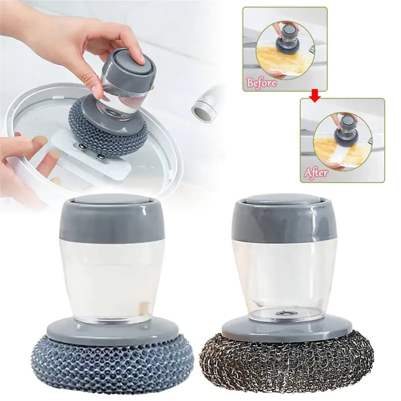 Push-Type Palm Brush Cleaner for Kitchen Soap