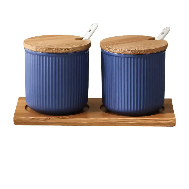 Nordic Style Ceramic Color Glaze Seasoning Pot Set