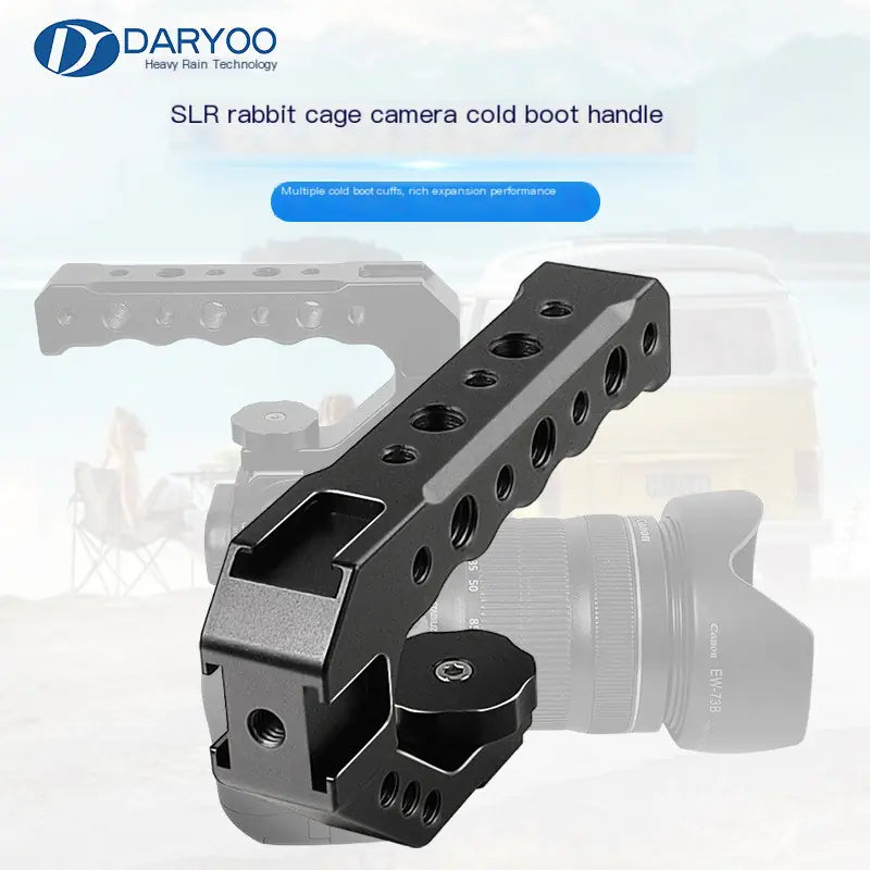 Multifunctional Camera Grip with Cold Shoe and Metal Rail