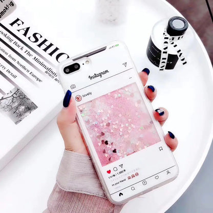 Glitter Liquid Sand Phone Case, Trendy Design