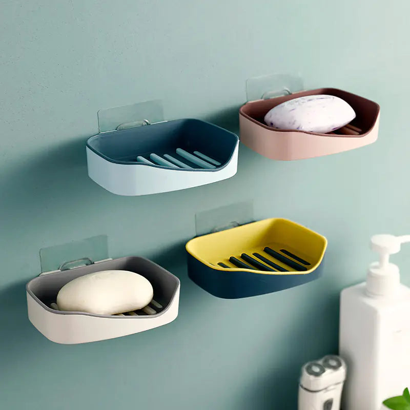 New Colorful Double-Layer Soap Dish with Drainage