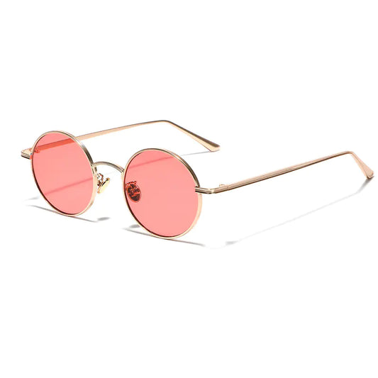 Vintage Men's Sunglasses with Metal Frames and Ocean Lens