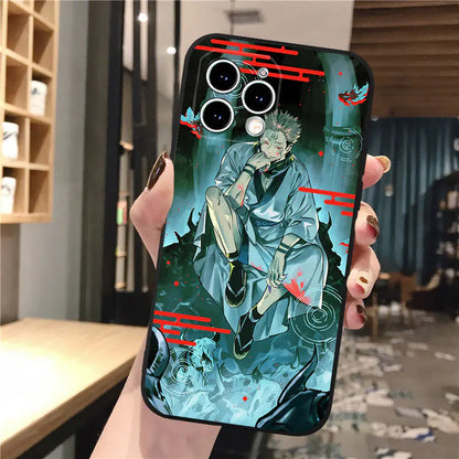 Anime Cartoon Phone Case for iPhone 15 (Jujutsu Kaisen)
