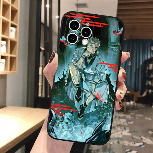 Anime Cartoon Phone Case for iPhone 15 (Jujutsu Kaisen)
