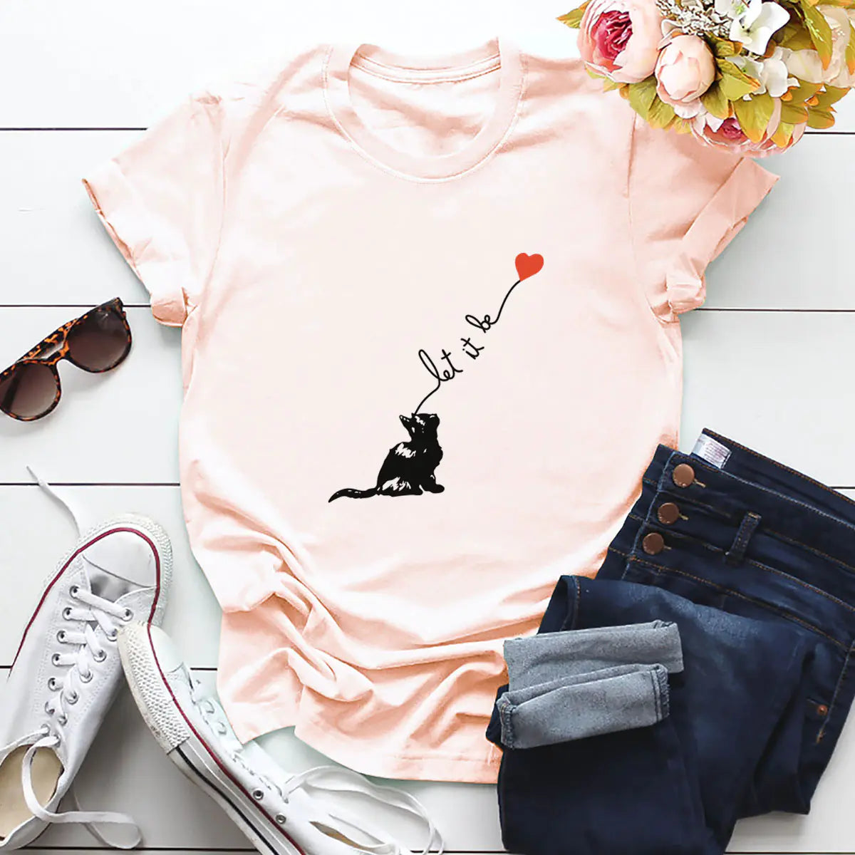Cotton Short Sleeve T-Shirt for Women - Fashionable Style