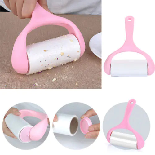Lint Roller with Sticky Paper and Felt Roller