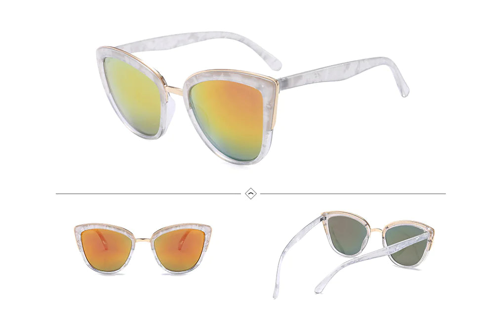 Cat Eye Colorful Plastic Sunglasses 7016