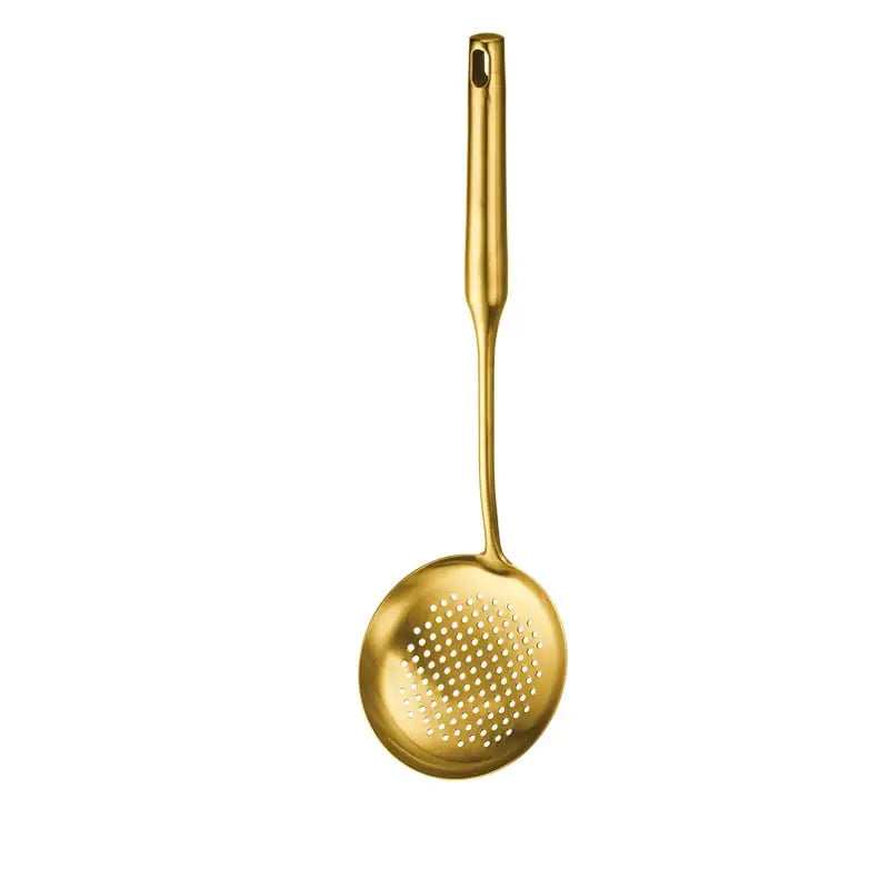 Custom Gilded Stainless Steel Cooking Spoon Set