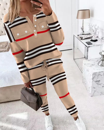 2021 Women's Casual Long Sleeve Hoodie and Pants Set