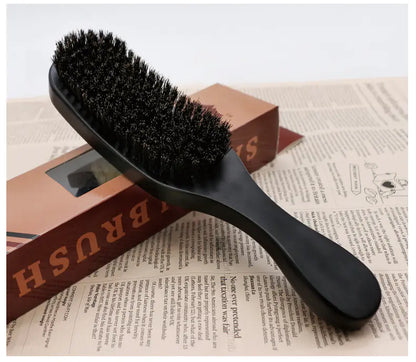 Beech Wood Lacquer Pig Bristle Curved Hair Styling Comb