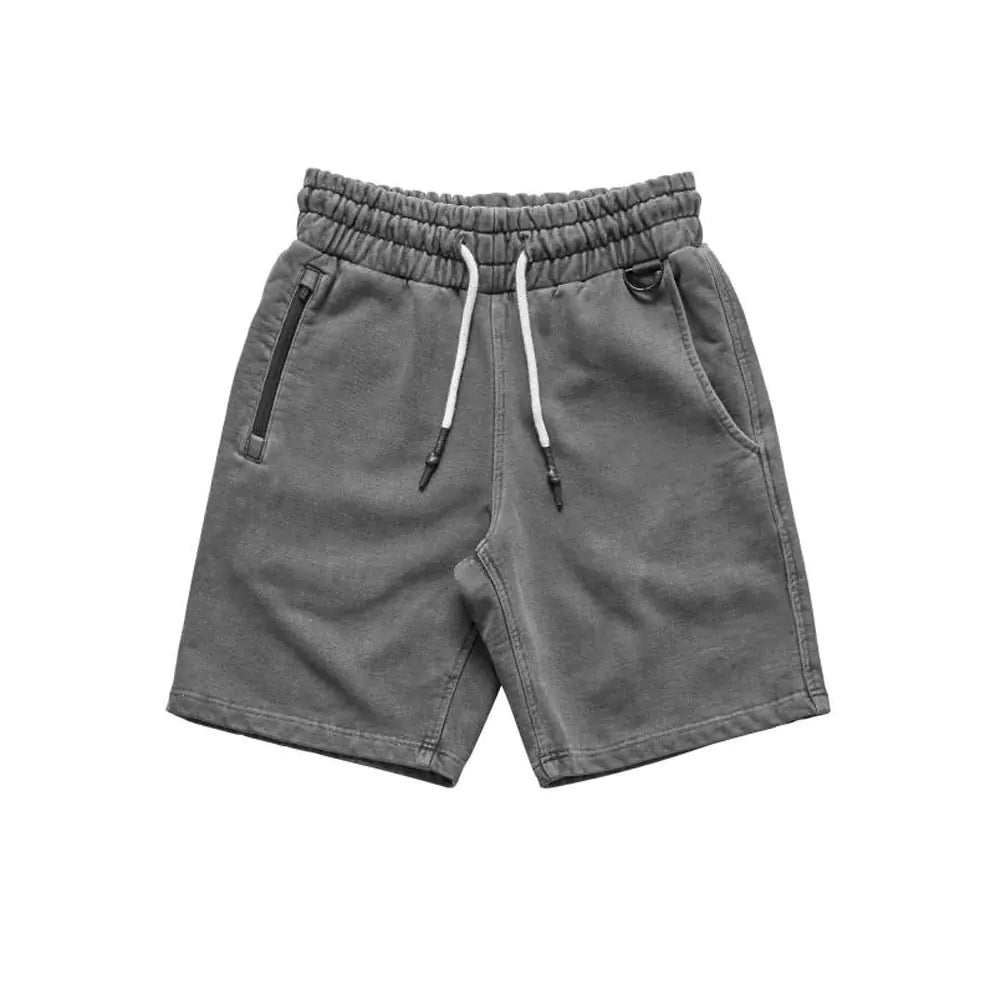 Men's Summer Casual Loose Cotton Five-Point Training Pants
