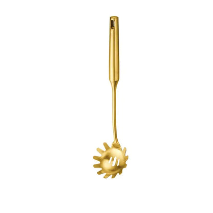 Custom Gilded Stainless Steel Cooking Spoon Set